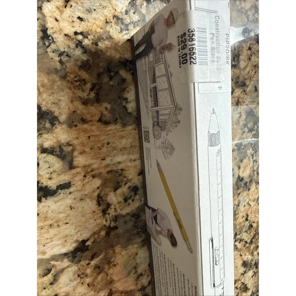 Troika Construction Ballpoint Pen, BLACK w/ ruler, screwdriver,stylus, Engineer